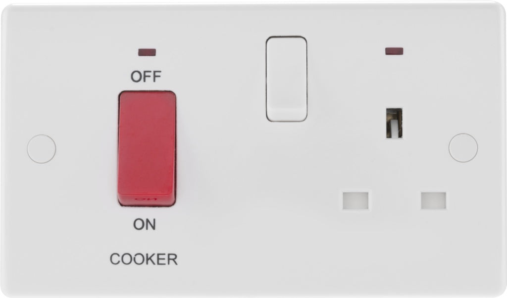 BG White Round Edge Cooker Control Unit