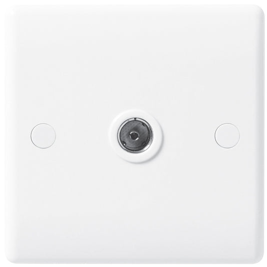 NEXUS White Round Edge Co-axial Socket