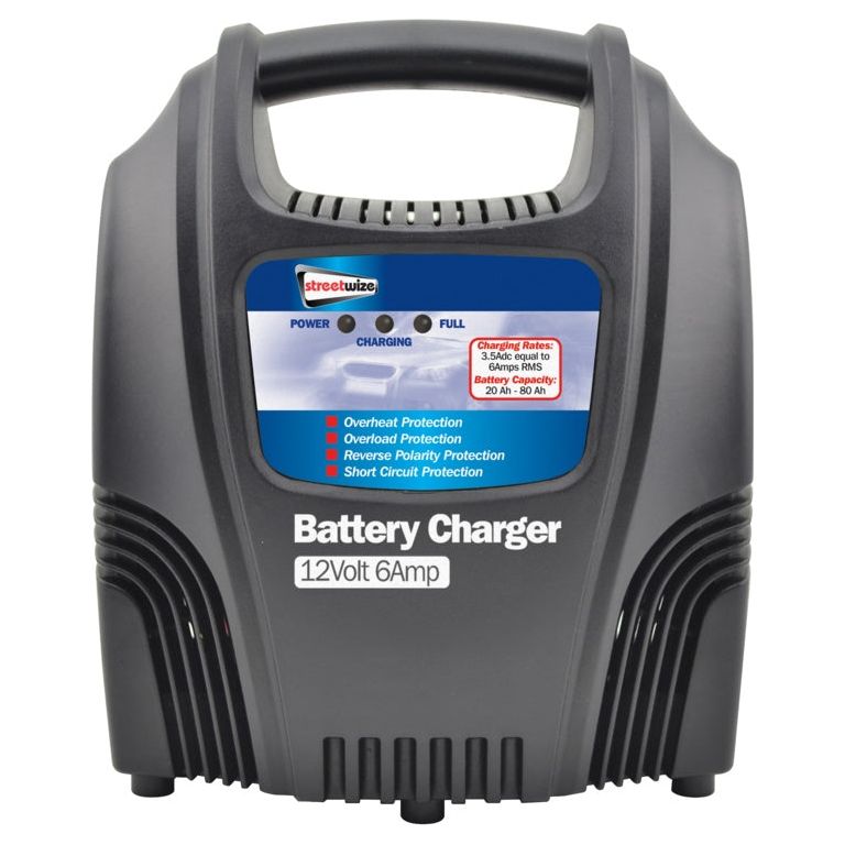 Streetwize Compact Battery Charger 6amp