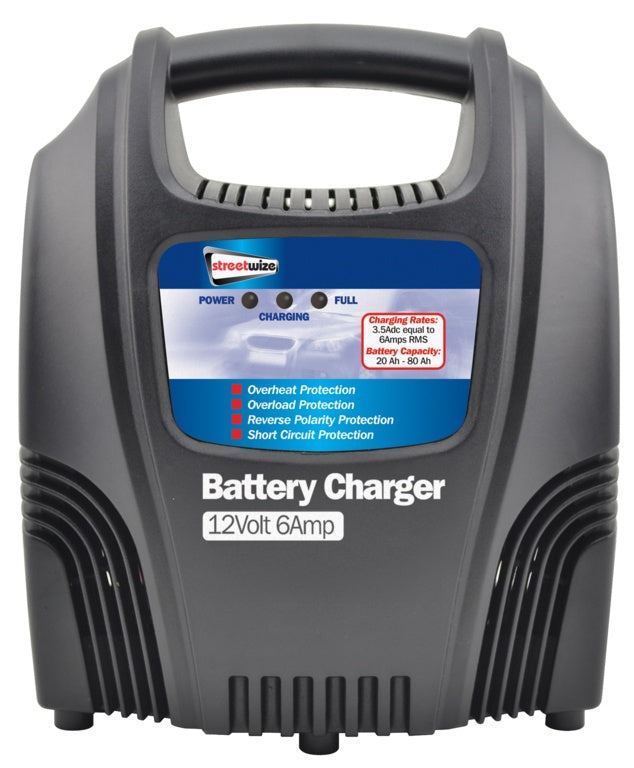 Streetwize Compact Battery Charger 6amp