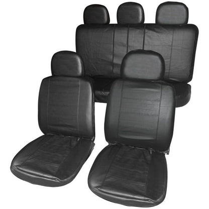 Streetwize Leather Look Headrest Covers Black