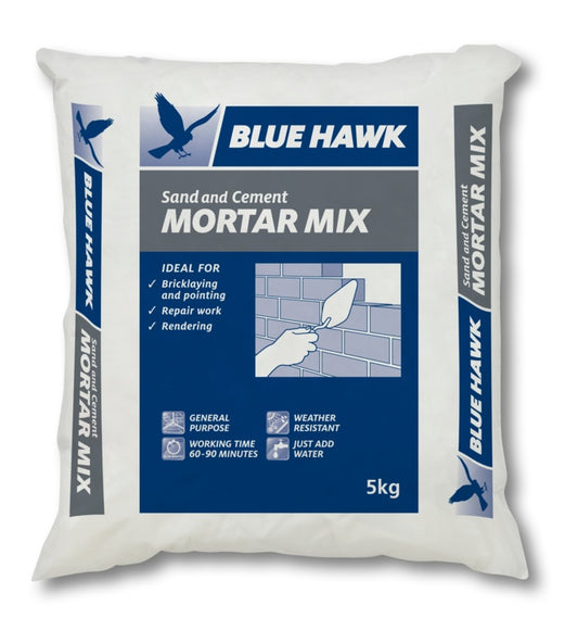 Mezcla de mortero de cemento y arena Blue Hawk