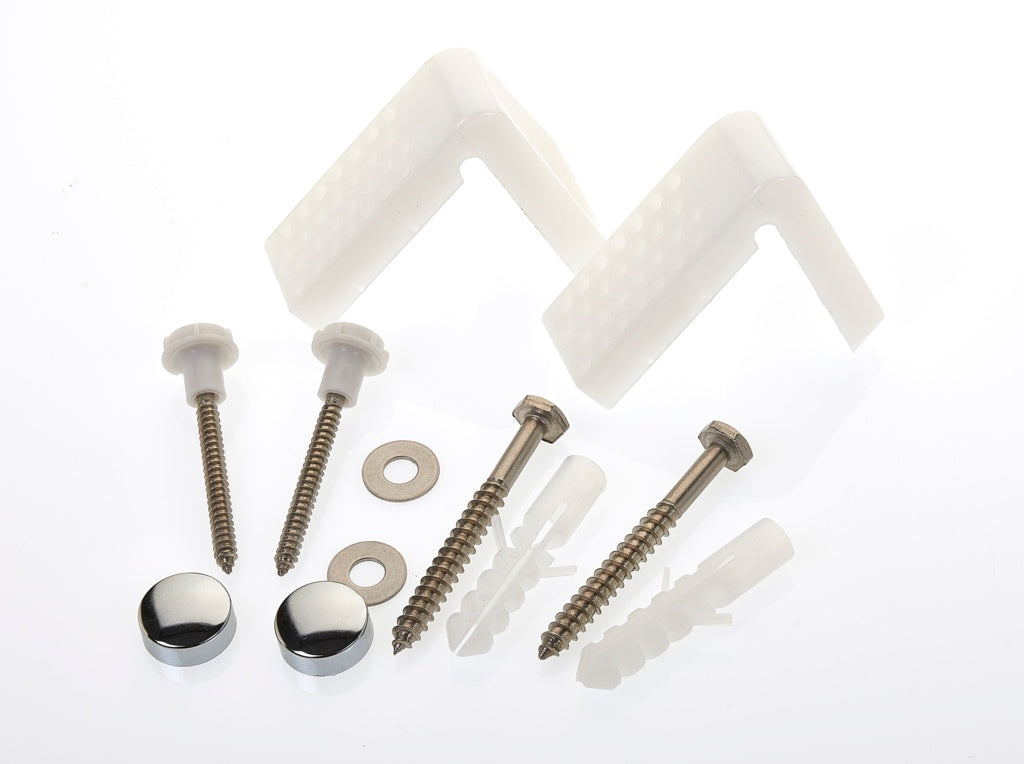 Fabriquer un kit de fixation de cuvette de toilette inclinée avec des capuchons