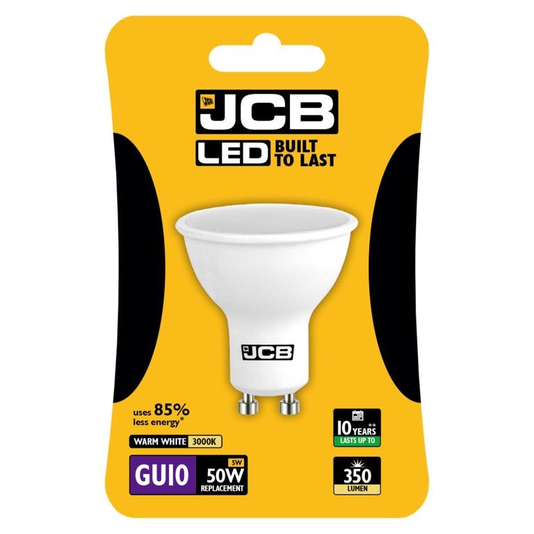 JCB LED GU10 5w Bulb Blister Packed