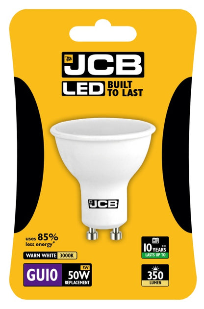 JCB LED GU10 5w Bulb Blister Packed