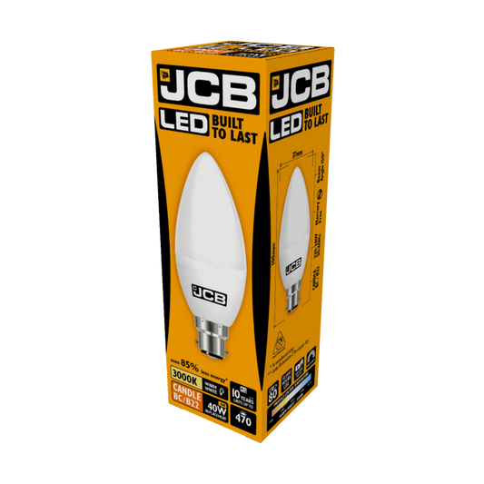 JCB LED Candle 470lm Opal 6w