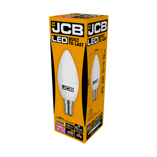 JCB LED Candle 470lm Opal 6w