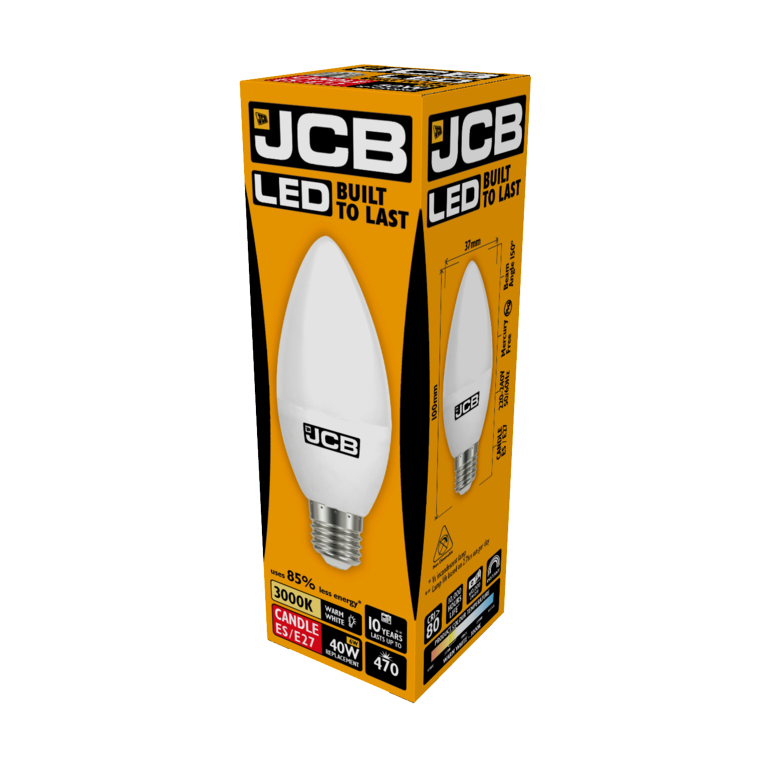 JCB LED Candle 470lm Opal 6w