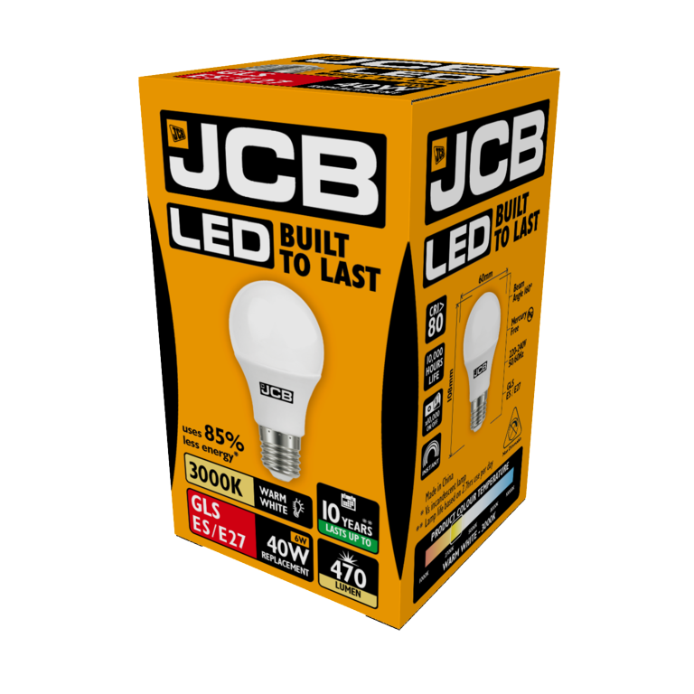 JCB LED A60 470lm Opale 6w
