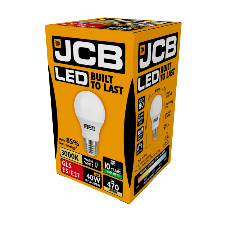 JCB LED A60 470lm Opal 6w