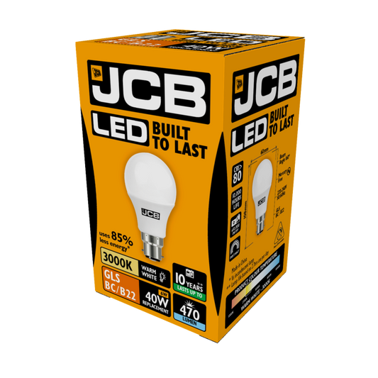 JCB LED A60 470lm Opal 6w