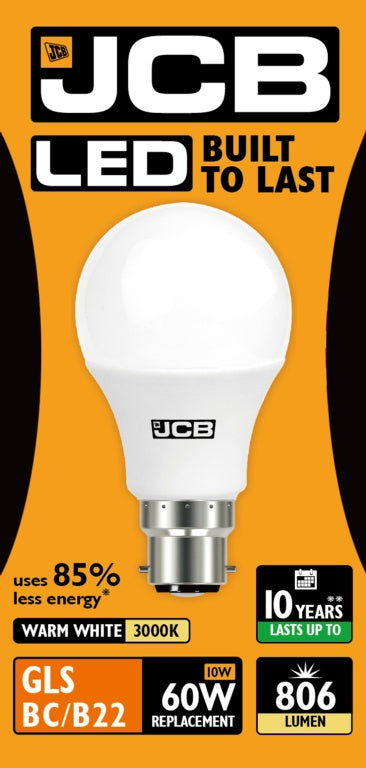 JCB LED A60 806lm Opal 10w