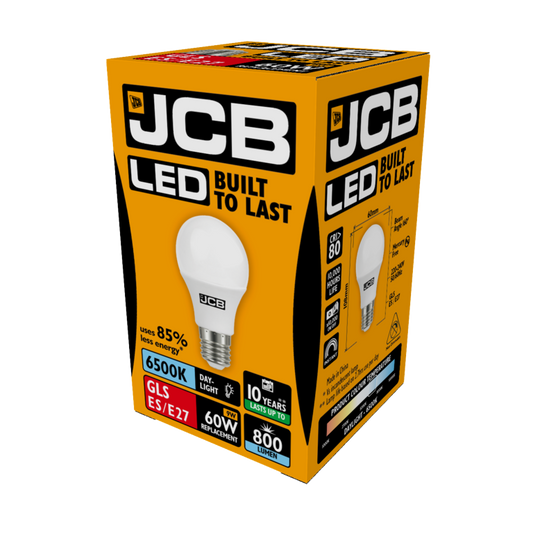JCB LED A60 806lm Opal 10w E27 6500k