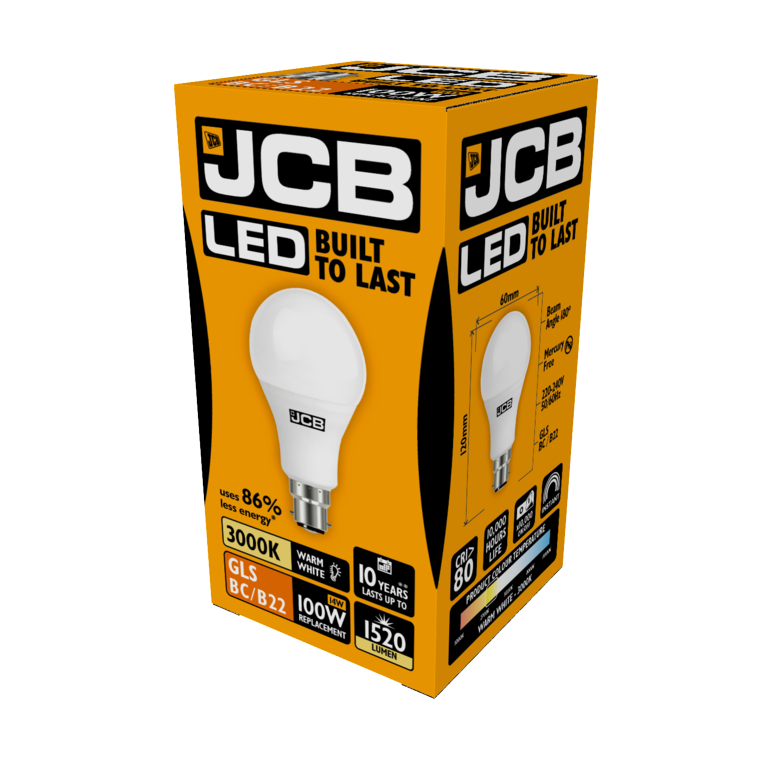 JCB LED A60 1520lm Opal 15w