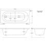 Trojan Cascade Acrylic Bath L: 1700 x W: 700 x D: 510mm