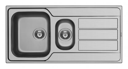 Pyramis Athena Stainless Steel 1.5 Bowl Sink & Tap 1000 x 500mm