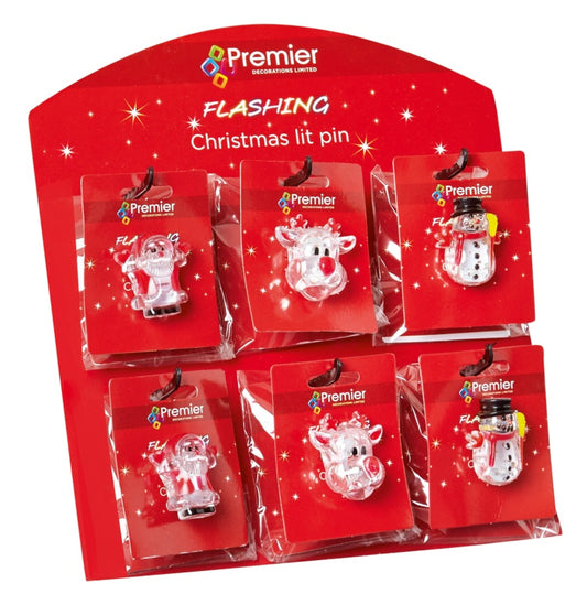 Premier Light Up Xmas Pins