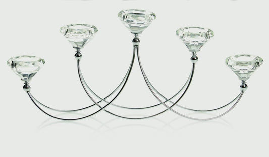 Premier Quintuple Crystal Tealight Holder