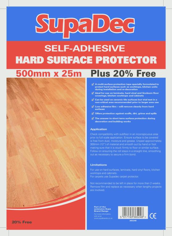 SupaDec Hard Floor Protector Film Plus 20% Extra