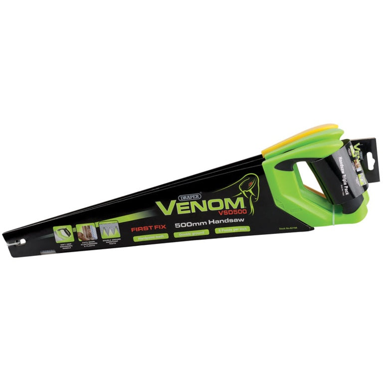 Draper Triple Pack Venom Double Ground Handsaws