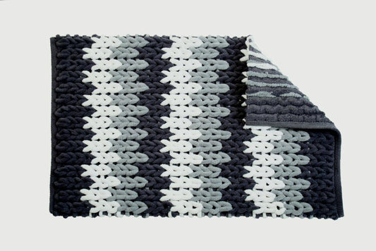 Croydex Grey & White Patterned Bathroom Mat