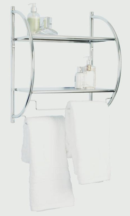 Étagère/porte-serviettes incurvé mural Croydex