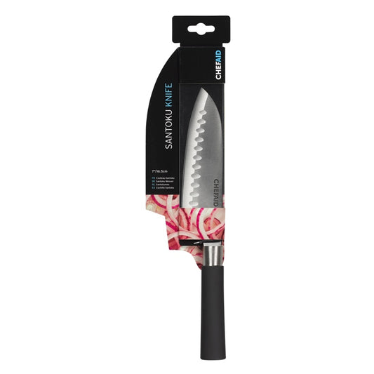 Cuchillo multiusos Chef Aid Santoku de 7"