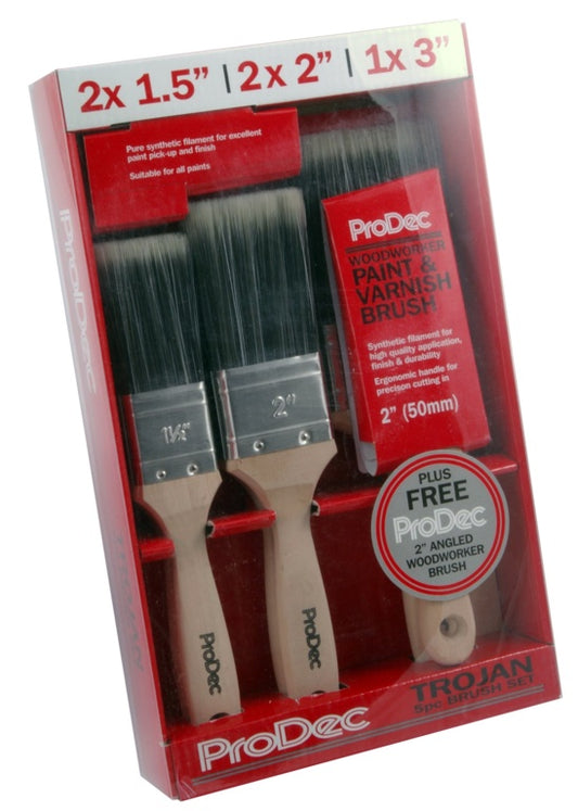 Rodo Trojan Brush Set With FREE 2" Woodworker