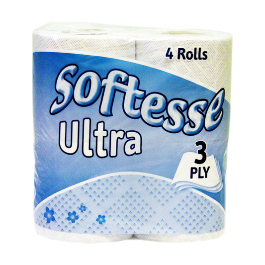 Rollo de papel higiénico Softesse 3 capas ultrablanco