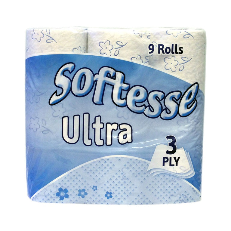 Rollo de papel higiénico Softesse 3 capas ultrablanco