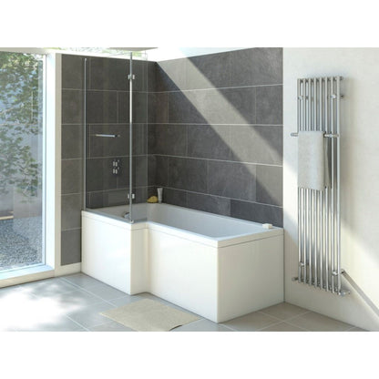 Trojan Solarna L Shape Bath Screen with Towel Rail 1400 x 800mm