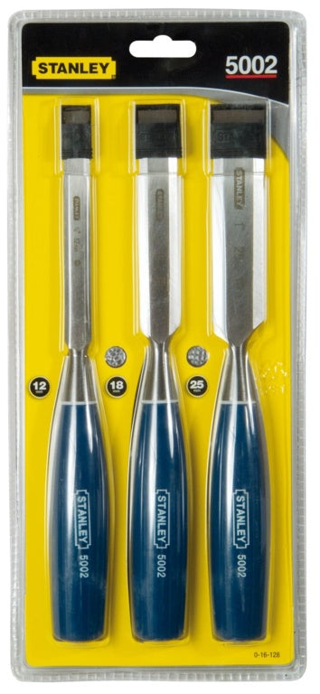 Stanley 5002 Bevel Edge Chisel Set 3 Piece
