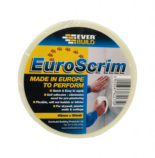 Cinta para unir placas de yeso Everbuild EuroScrim, blanca, 48 mm x 90 m