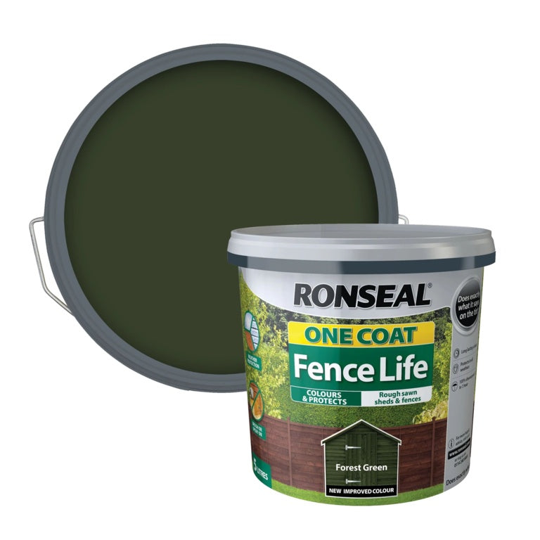 Ronseal One Coat Fence Life 5L Verde Bosque