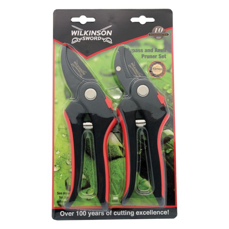 Wilkinson Sword Bypass &amp; Anvil Sécateurs SetTwin Pack