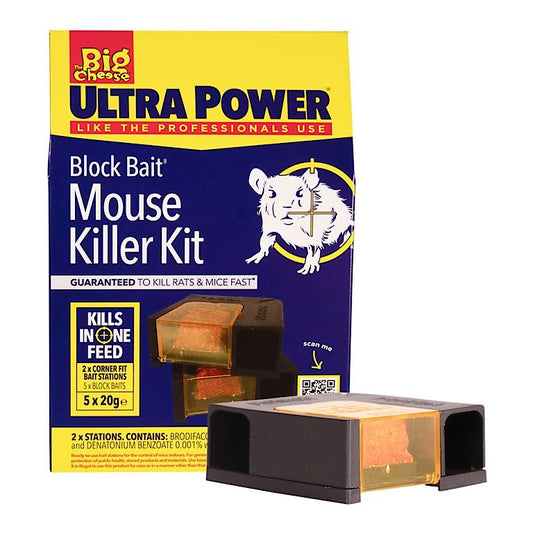 Kit para matar ratones The Big Cheese Ultra Power Block Bait² 