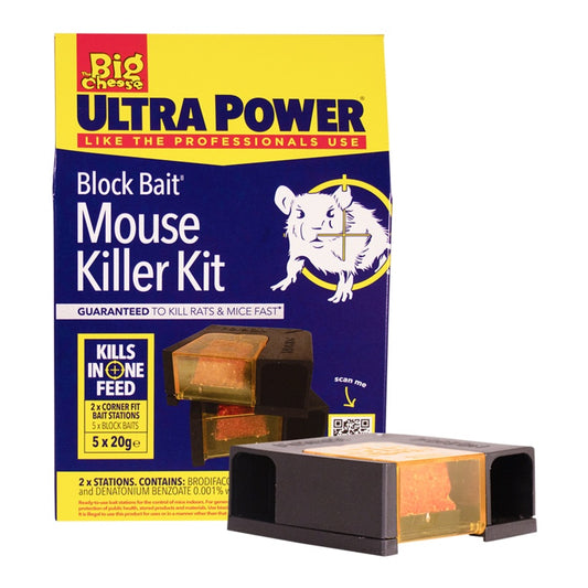 Kit para matar ratones The Big Cheese Ultra Power Block Bait² 