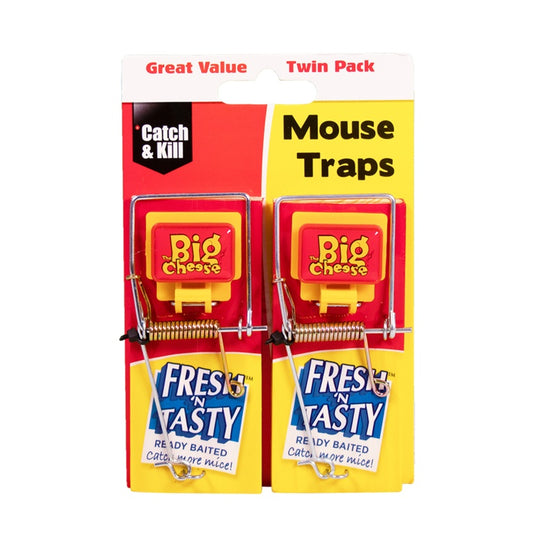 The Big Cheese Fresh Baited Mouse Trap Twinpack