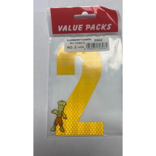 Fast Pak NUMBER 2 EXTRA LARGE FLUORESCENT SELF ADHESIVE