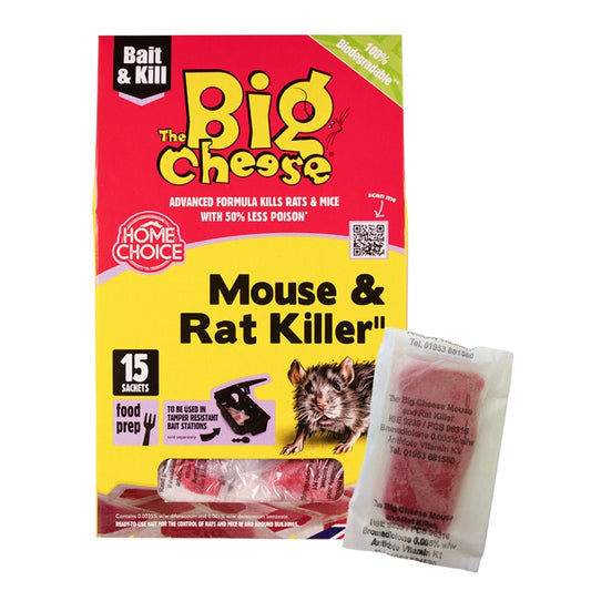 The Big Cheese Mouse & Rat Killer² 15 Sachets