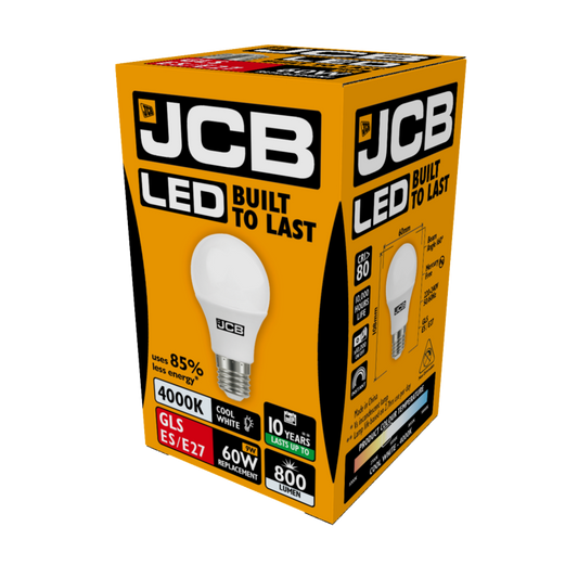 JCB LED A70 10W E27 en boîte