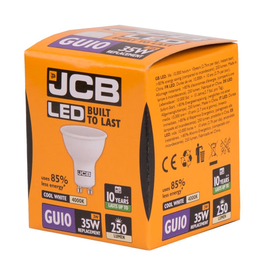JCB LED GU10 3w 250lms 4000K Cool White
