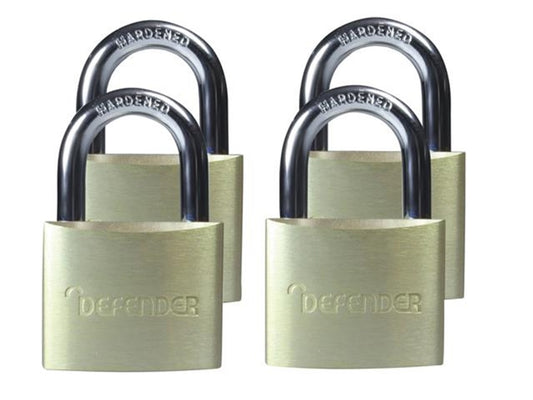 Defender Aluminium Padlock Quad Pack