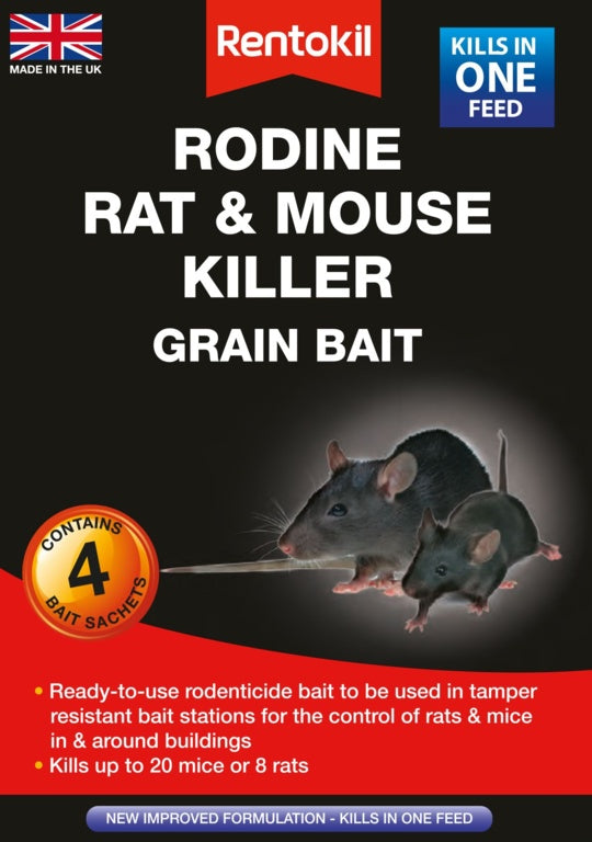 Rentokil Rodine Rat & Mouse Killer Grain Bait