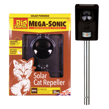 The Big Cheese Mega-Sonic - Solar Cat Repeller
