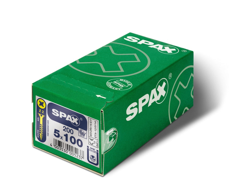 Spax Flat Countersunk VP5 200 Pack