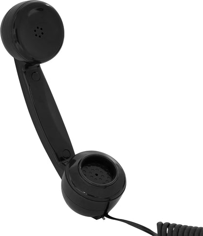 Global Gizmos Black Retro Telephone