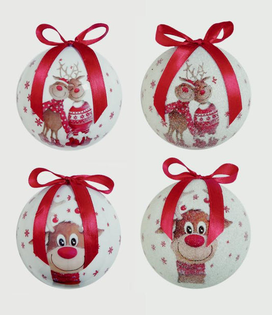 Premier Cute Reindeer Baubles