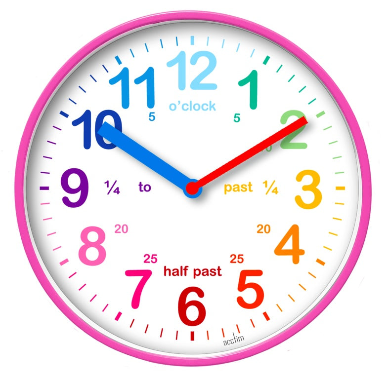 Acctim Wickford Kids Time Teach Reloj 20cm Rosa