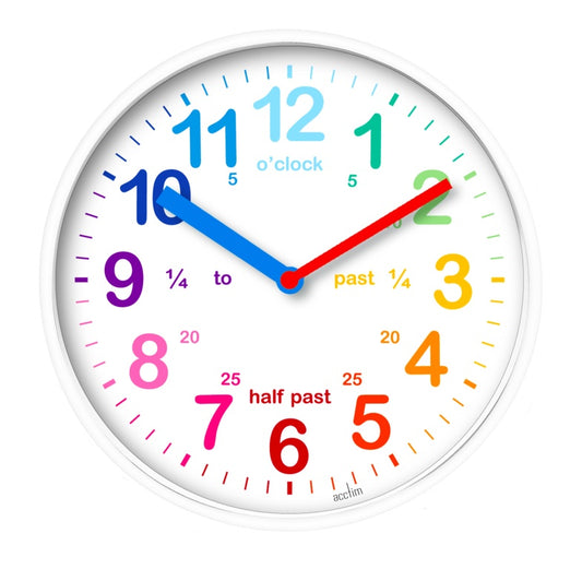 Acctim Wickford Kids Time Teach Clock 20cm White